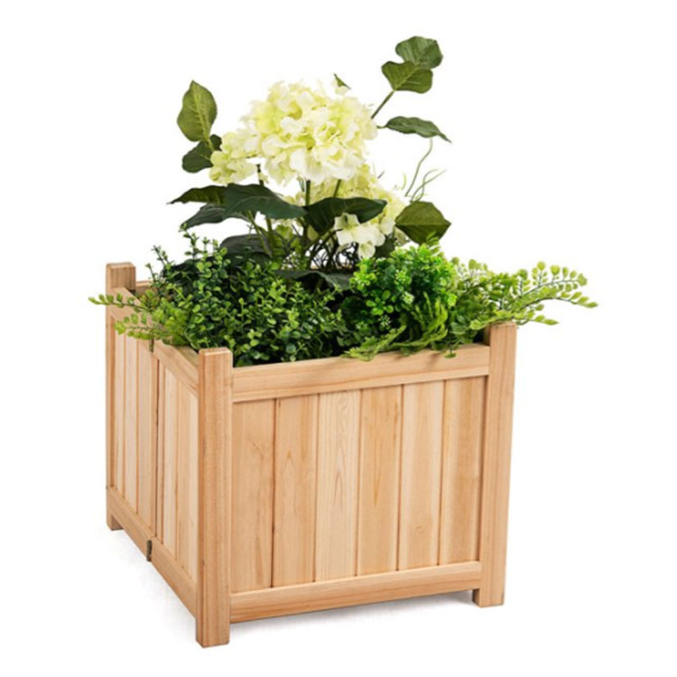 Houten plantenbakken